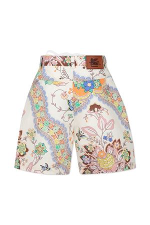 beige cotton shorts ETRO KIDS | GW6B19P0495105RS